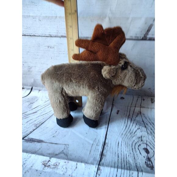 Alaska Friends Moose Plush Animal Brown Standing Small 8inch Alaska Souvenir - Picture 7 of 9